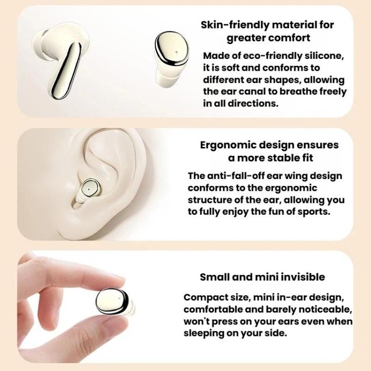 MD35 2 paia di auricolari in-ear con display digitale, riduzione del rumore, Bluetooth wireless, ideali per dormire.