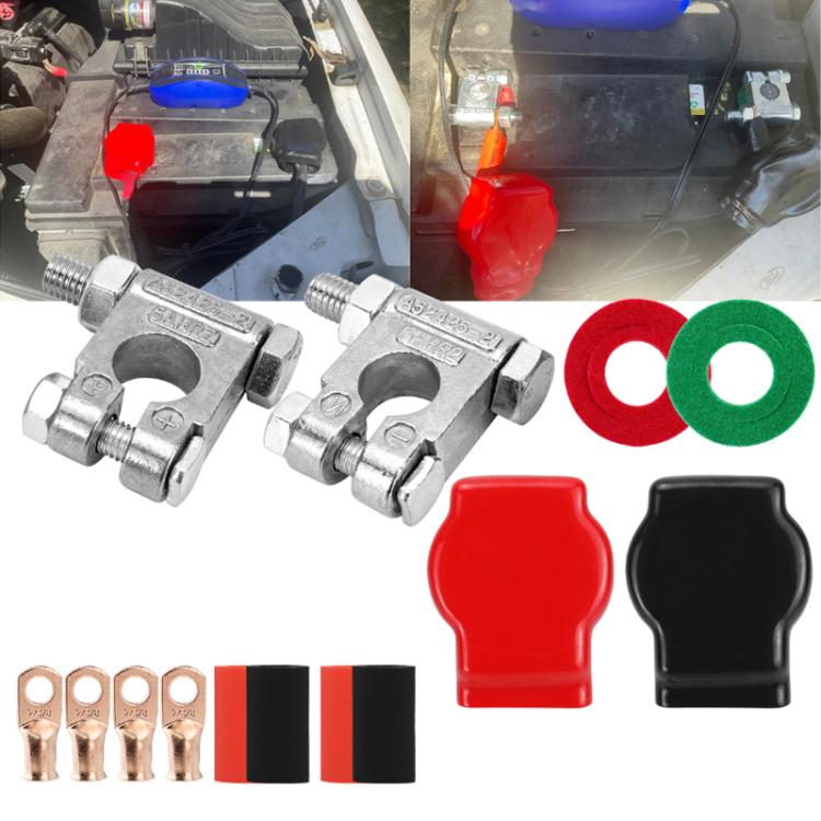 Kit connettori terminali batteria in lega di alluminio per auto