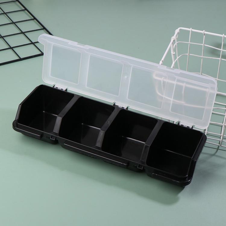 Scatola di stoccaggio per viti e componenti, con apertura obliqua, contenitore vario per accessori di ferramenta.