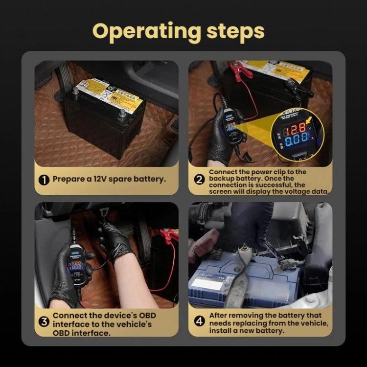 Cavo batteria AUTOOL OBD per emergenza auto 12V