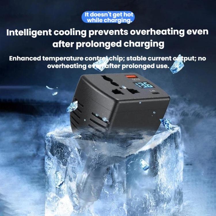 Inverter auto 150W con doppia porta USB e Type-C