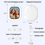 T3 Specchietto per selfie wireless per telefono, display magnetico posteriore per selfie, T3 Wireless