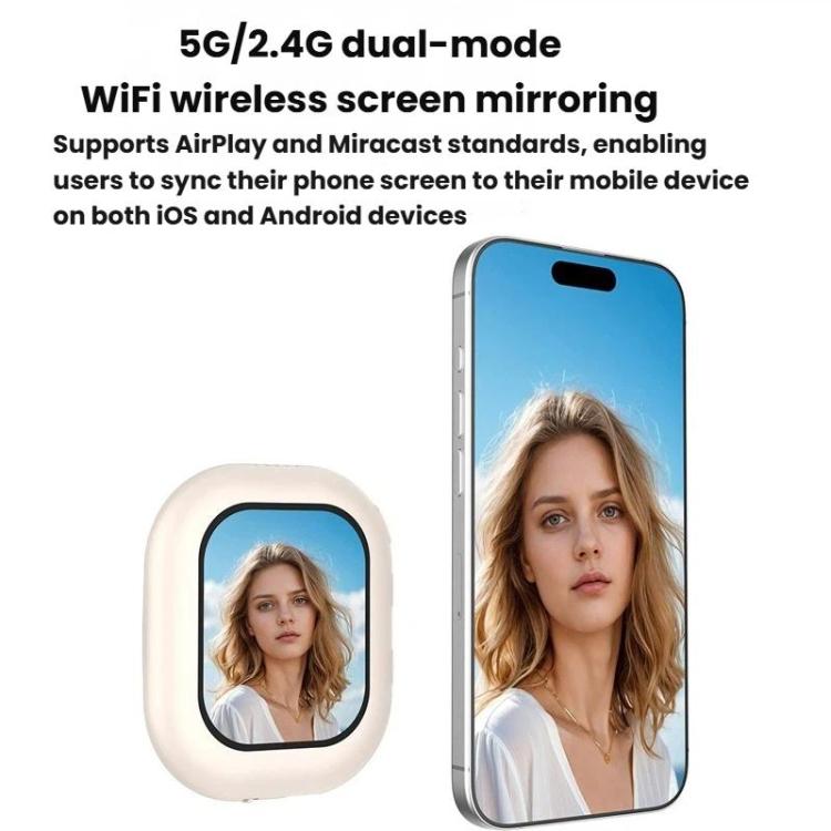 T3 Specchietto per selfie wireless per telefono, display magnetico posteriore per selfie, T3 Wireless