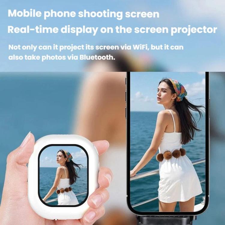 T3 Specchietto per selfie wireless per telefono, display magnetico posteriore per selfie, T3 Wireless