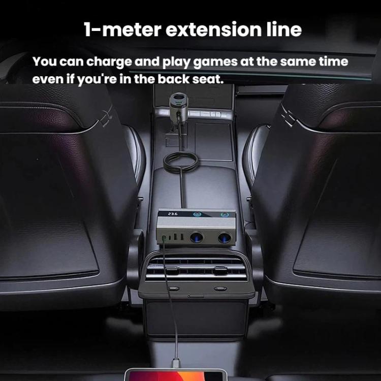 Accendisigari per auto con interruttori indipendenti e display