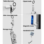 Supporto magnetico da tavolo ultra sottile e pieghevole per telefono, treppiede portatile per telefono
