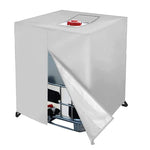 Telo di copertura in tessuto Oxford 210D per serbatoi IBC da 1000 litri, impermeabile, antipolvere e termoisolante, con cerniera e fibbie.