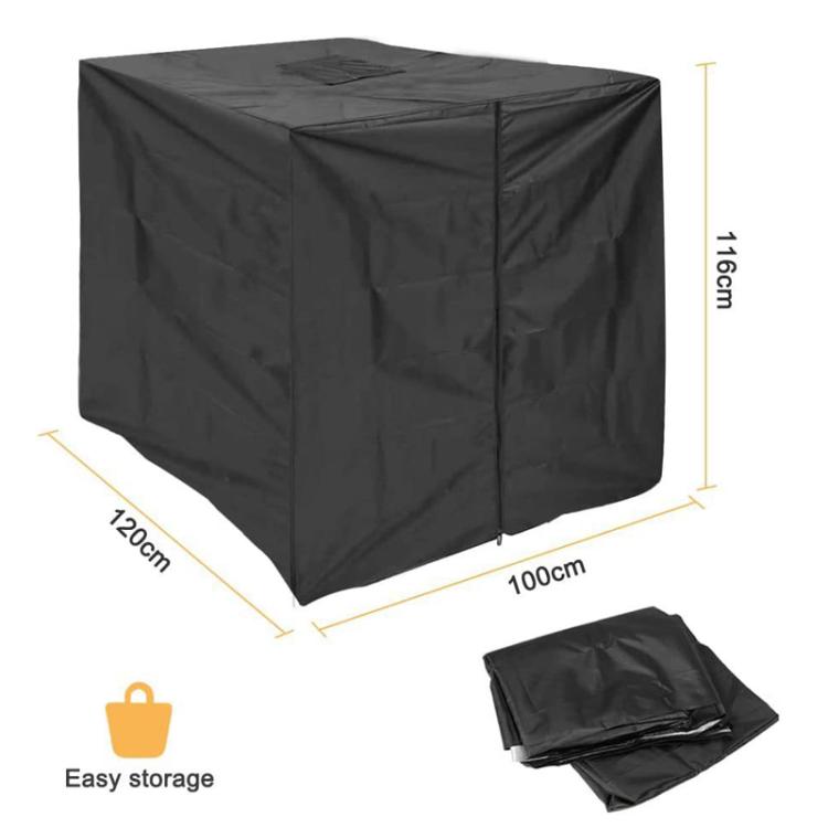 Telo di copertura in tessuto Oxford 210D per serbatoi IBC da 1000 litri, impermeabile, antipolvere e termoisolante, con cerniera e fibbie.