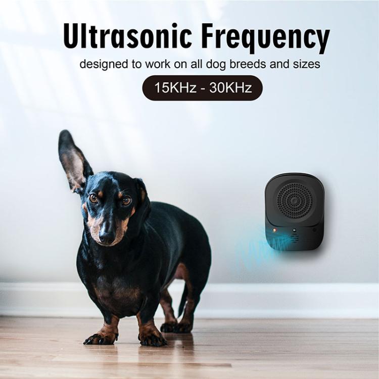 Dispositivo automatico a ultrasuoni per l'addestramento e la dissuasione dall'abbaio dei cani, da utilizzare all'aperto.