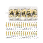 30 pezzi/scatola Esca rotante stagnata Attrezzatura da pesca Esca rigida Esca rotante biomimetica, Gold 2.5g, Gold 3.5g, Gold 5g, Silver 2.5g, Silver 3.5g, Silver 5g