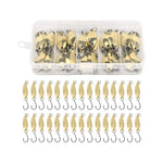 30 pezzi/scatola Esca rotante stagnata Attrezzatura da pesca Esca rigida Esca rotante biomimetica, Gold 2.5g, Gold 3.5g, Gold 5g, Silver 2.5g, Silver 3.5g, Silver 5g