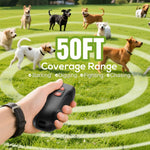 Dispositivo portatile a ultrasuoni per allontanare e fermare l'abbaio dei cani.