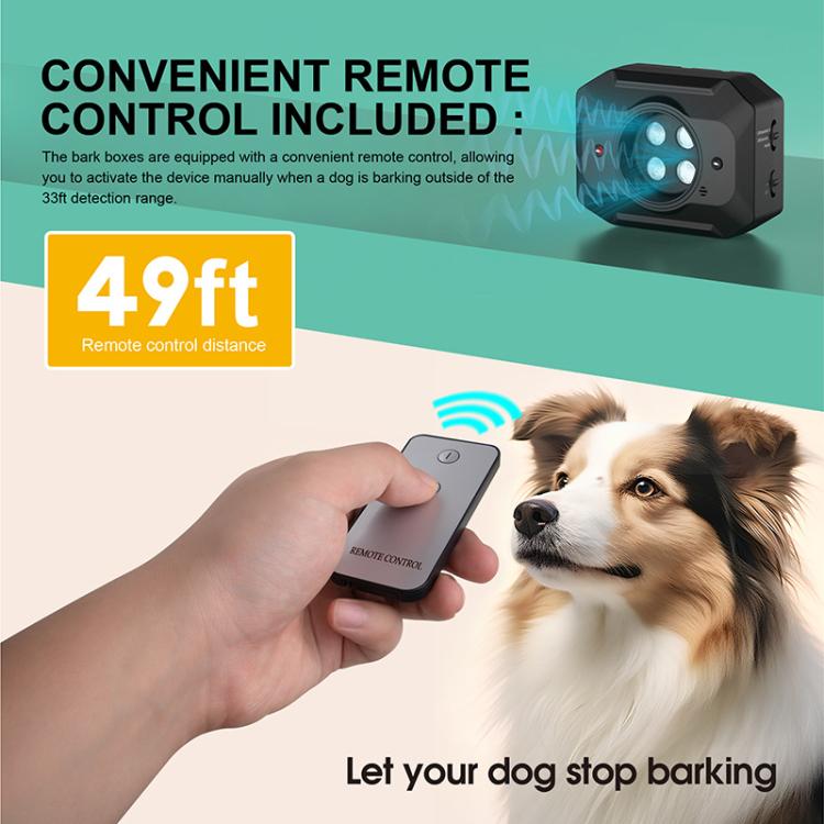Dispositivo a ultrasuoni per la soppressione dell'abbaio del cane e il controllo del rumore degli animali domestici.