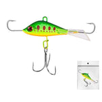 Esca bilanciata per pesca sul ghiaccio, modello B, 7,4 cm, 15 g, piccola esca metallica a forma di pesce foraggio.
