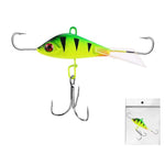 Esca bilanciata per pesca sul ghiaccio, modello B, 7,4 cm, 15 g, piccola esca metallica a forma di pesce foraggio.