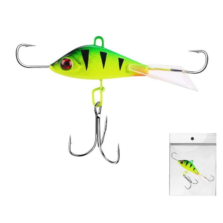 Esca bilanciata per pesca sul ghiaccio, modello B, 7,4 cm, 15 g, piccola esca metallica a forma di pesce foraggio.