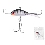 Esca bilanciata per pesca sul ghiaccio, modello B, 7,4 cm, 15 g, piccola esca metallica a forma di pesce foraggio.