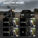 Faro anteriore LED moto 5,75" effetto cielo stellato