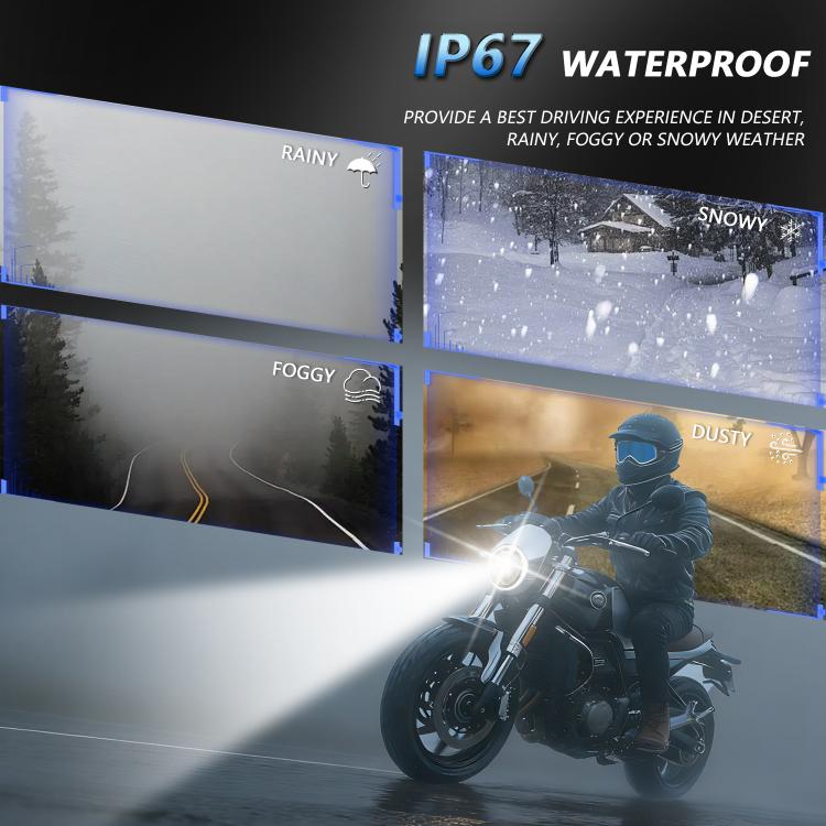 Faro anteriore LED moto 5,75" effetto cielo stellato