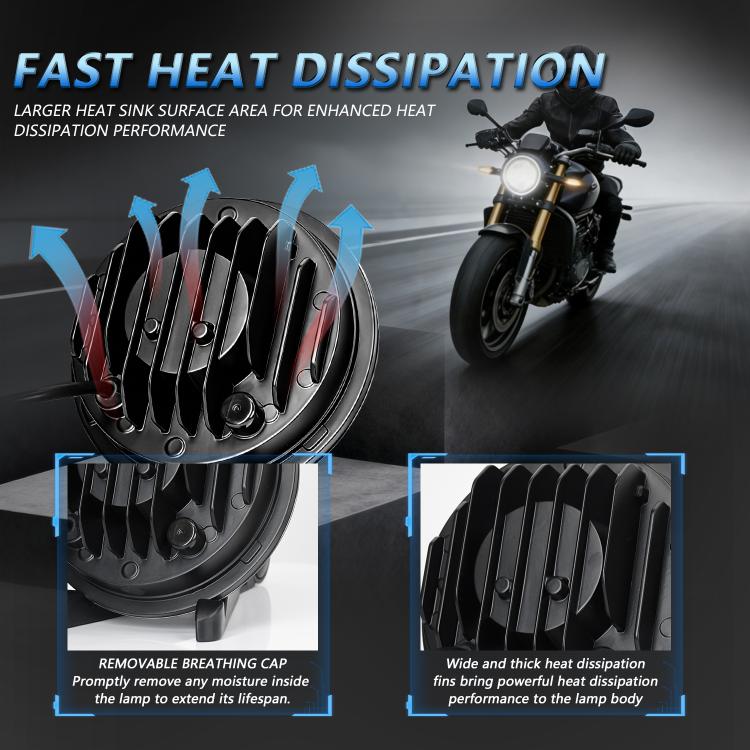 Faro anteriore LED moto 5,75" effetto cielo stellato