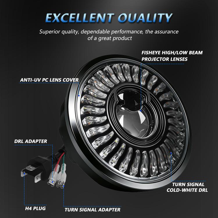Faro anteriore LED per moto 5,75 pollici 6000K IP67