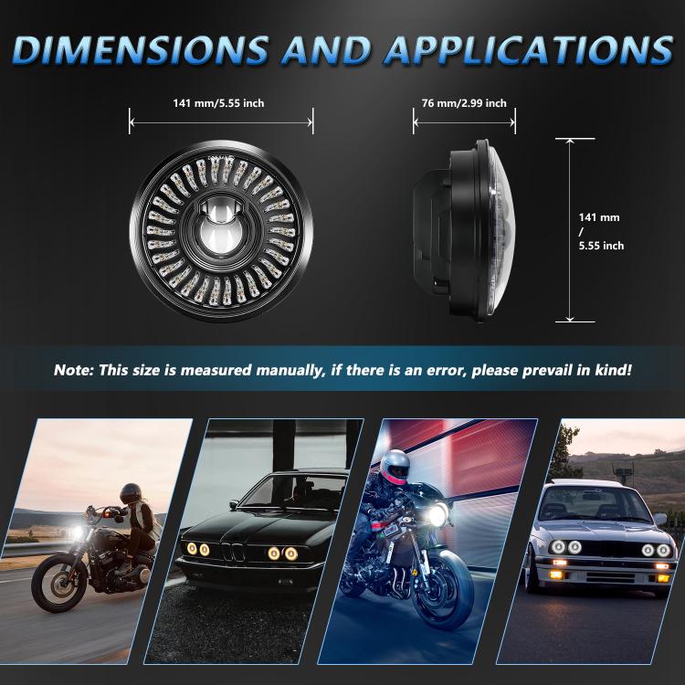 Faro anteriore LED per moto 5,75 pollici 6000K IP67
