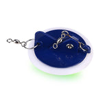 Disco da traina in ABS con connettore luminoso, attrezzatura da pesca, pesca in barca, pesca in acqua salata, accessori, Small Green, Small Orange, Small Dark Blue, Large Green, Large Orange, Large Dark Blue