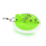 Disco da traina in ABS con connettore luminoso, attrezzatura da pesca, pesca in barca, pesca in acqua salata, accessori, Small Green, Small Orange, Small Dark Blue, Large Green, Large Orange, Large Dark Blue