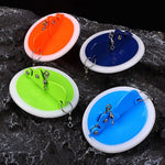 Disco da traina in ABS con connettore luminoso, attrezzatura da pesca, pesca in barca, pesca in acqua salata, accessori, Small Green, Small Orange, Small Dark Blue, Large Green, Large Orange, Large Dark Blue