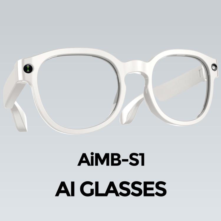 Gli occhiali intelligenti AIMB-S1 supportano una fotocamera da 2 MP, registrazione video a 1080p, registrazione audio e traduzione tramite IA.