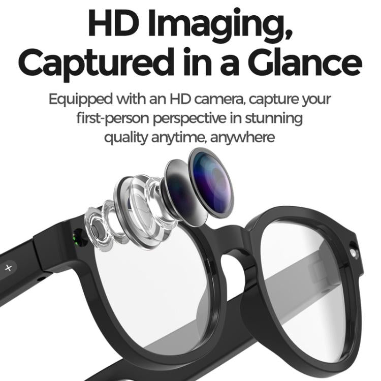 Gli occhiali intelligenti AIMB-S1 supportano una fotocamera da 2 MP, registrazione video a 1080p, registrazione audio e traduzione tramite IA.