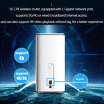 5G CPE Wi-Fi 6 Wireless SIM Card Router Dual-Mode NSA/SA High-Speed Gigabit Single-Port LTE Router, EU Plug
