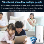 5G CPE Wi-Fi 6 Wireless SIM Card Router Dual-Mode NSA/SA High-Speed Gigabit Single-Port LTE Router, EU Plug