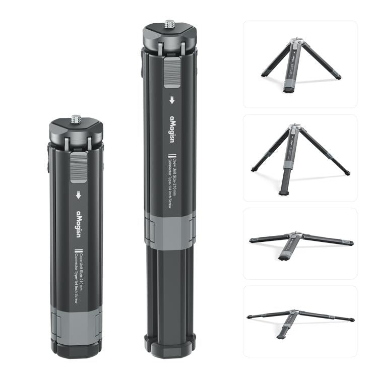 aMagins Treppiede estensibile in metallo per fotocamere sportive, mirrorless e smartphone, AM38