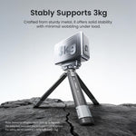 aMagins Treppiede estensibile in metallo per fotocamere sportive, mirrorless e smartphone, AM38