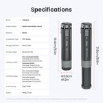aMagins Treppiede estensibile in metallo per fotocamere sportive, mirrorless e smartphone, AM38