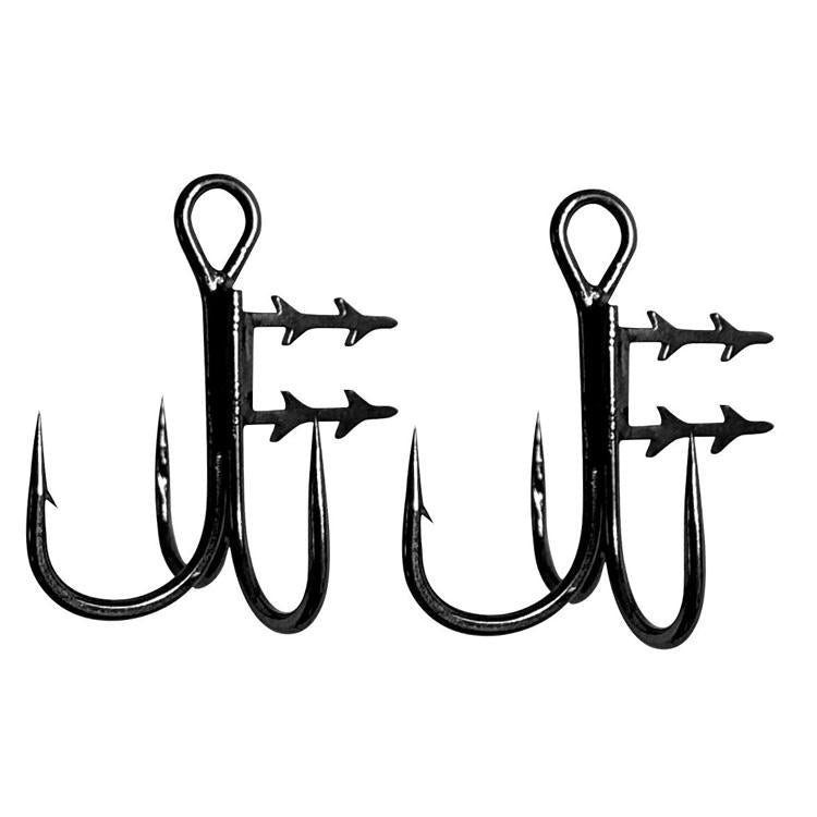 2 pezzi 36H-S Ami tripli per esche morbide con punte porta esca Swimbait T-Trebles Ami a artiglio Stinger, No. 3/0, No. 2/0, No. 1/0, No. 1, No. 2, No. 4, No. 6, No. 8