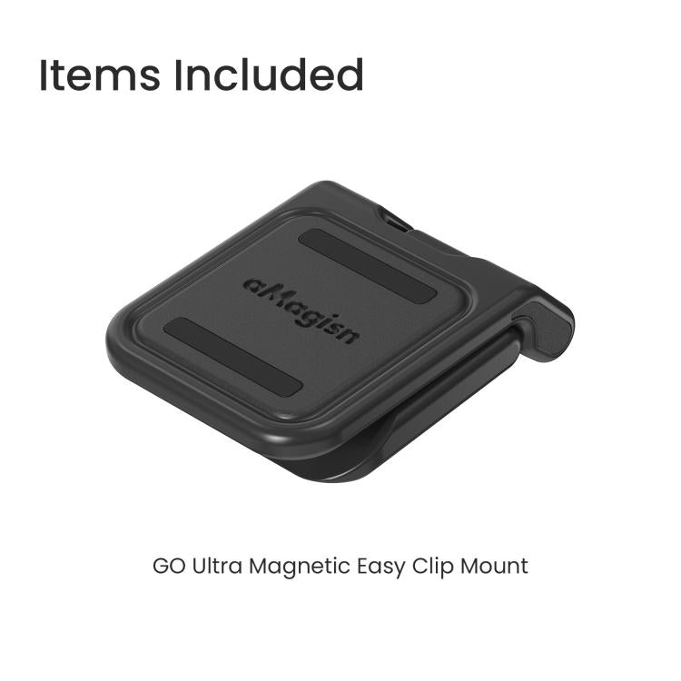 Per Insta360 GO Ultra Supporto magnetico Easy Clip AMagisn con angolo regolabile a 180 gradi per riprese POV flessibili