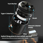 Posacenere auto con aspirapolvere wireless e luce LED