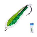 Spinnerbait ad alta visibilità con punta a prua in acciaio inossidabile per pesca d'altura dalla barca.