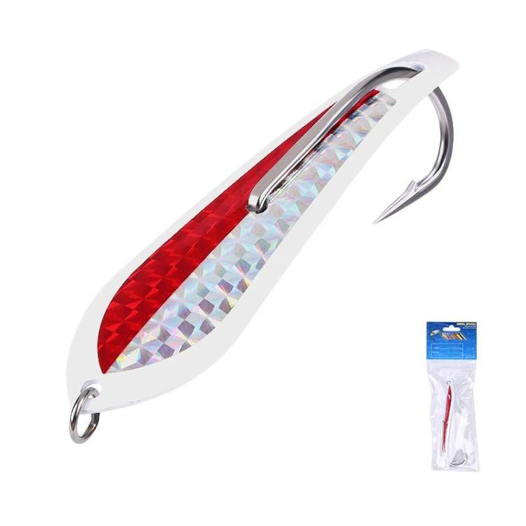 Spinnerbait ad alta visibilità con punta a prua in acciaio inossidabile per pesca d'altura dalla barca.
