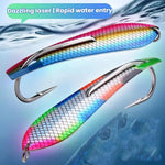 Spinnerbait ad alta visibilità con punta a prua in acciaio inossidabile per pesca d'altura dalla barca.