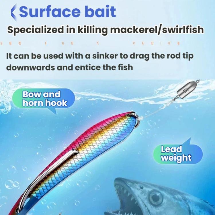 Spinnerbait ad alta visibilità con punta a prua in acciaio inossidabile per pesca d'altura dalla barca.