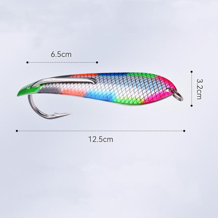 Spinnerbait ad alta visibilità con punta a prua in acciaio inossidabile per pesca d'altura dalla barca.