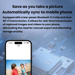 Gli occhiali intelligenti V03-T6 supportano fotocamera da 8 MP, registrazione video, registrazione audio e traduzione tramite IA.