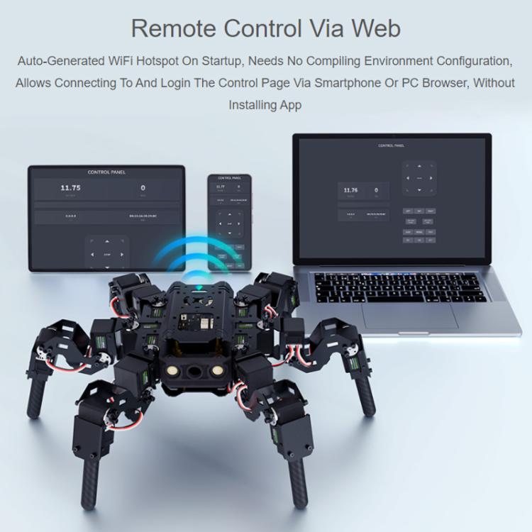 WAVESHARE Robot esapode bionico autobilanciante controllato ESP32 Open Source