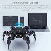 WAVESHARE Robot esapode bionico autobilanciante controllato ESP32 Open Source