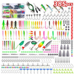 Set di esche artificiali, minnow multiarticolato, crankbait, amo, attrezzatura da pesca, 385pcs /Box