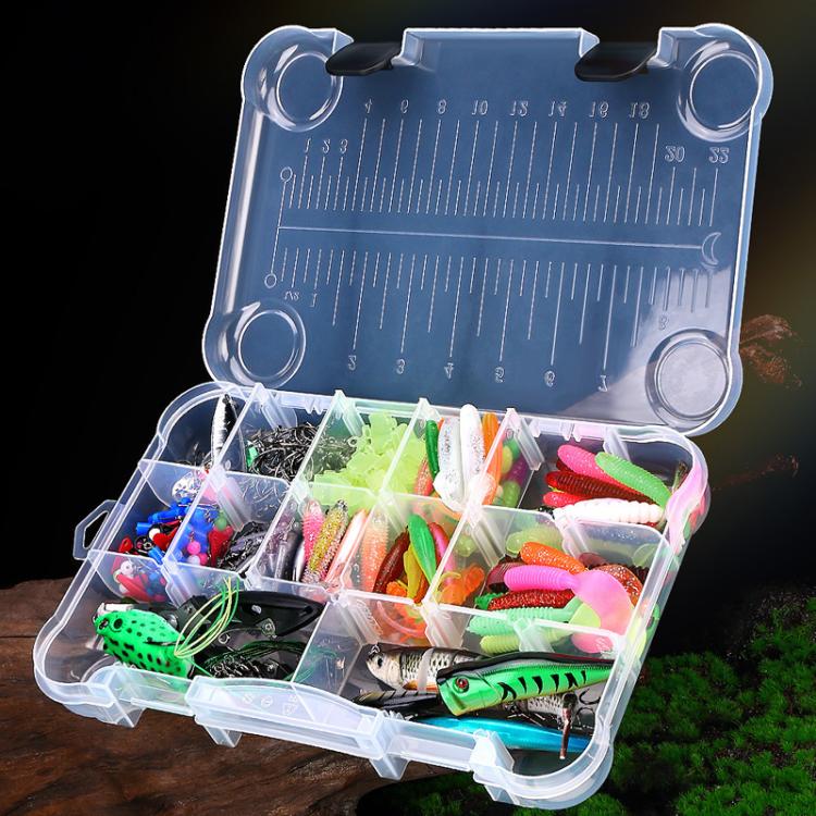 Set di esche artificiali, minnow multiarticolato, crankbait, amo, attrezzatura da pesca, 385pcs /Box