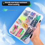 Set di esche artificiali, minnow multiarticolato, crankbait, amo, attrezzatura da pesca, 385pcs /Box